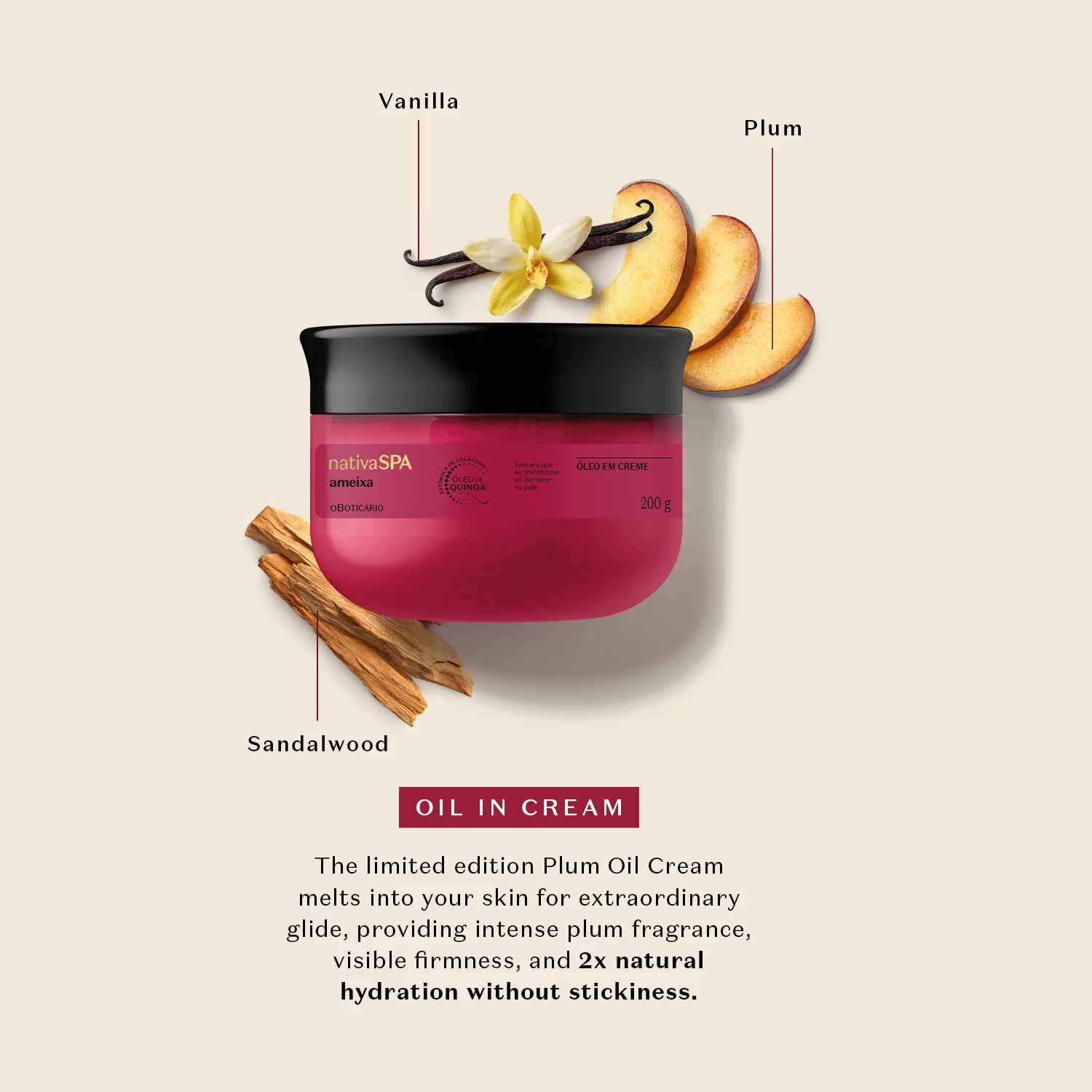 Nativa Spa Plum Whipped Oil Body Cream - Image 3